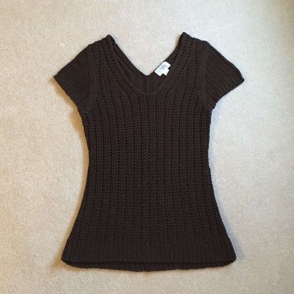 Loft brown size medium spring short sleeve sweater