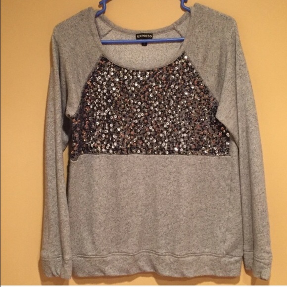 Express Sequin Sweater Medium - image 2