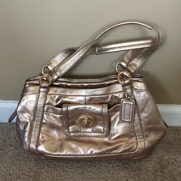 Rose Gold Coach Purse
