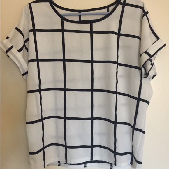 Grid blouse