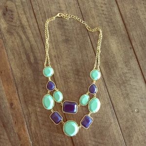 turquoise/ royal blue costume jewelry necklace