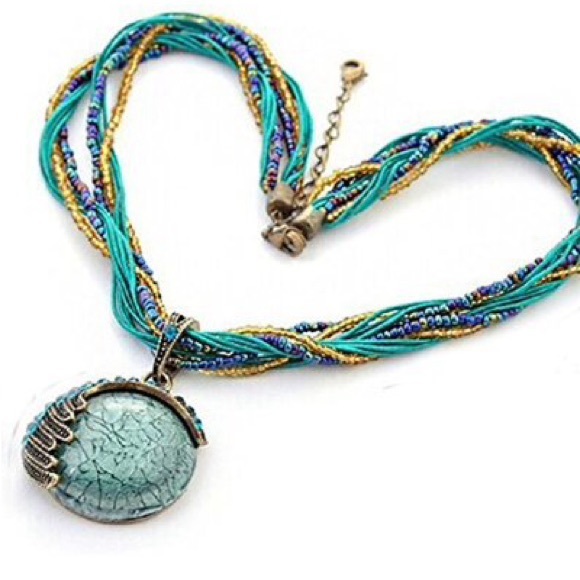 Bohemian statement necklace