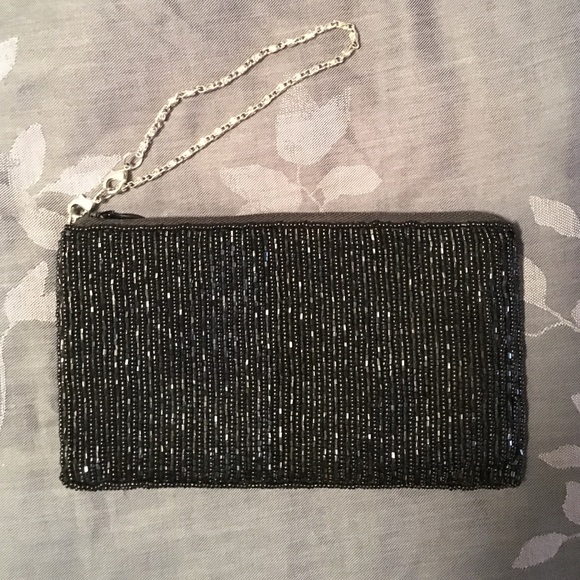 Black Sequin Wristlet - Picture 1 of 3