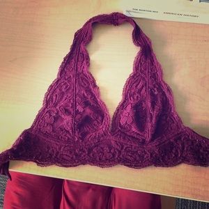 Burgundy Halter bralette