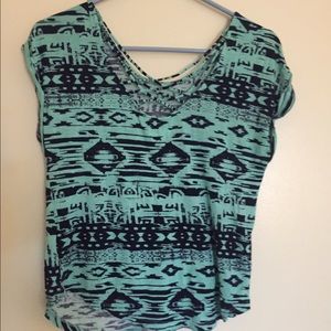 silky patterned blouse