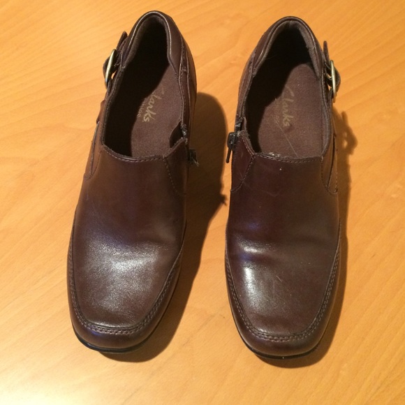 Clarks heeled boots