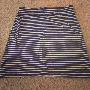 Navy and white striped body skirt from H&M.
