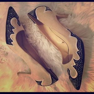 Zara suede kitten heel pump