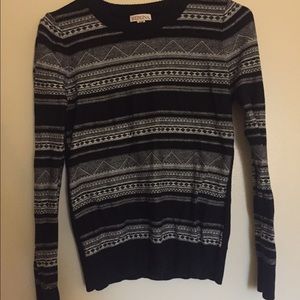 black and white knit sweater