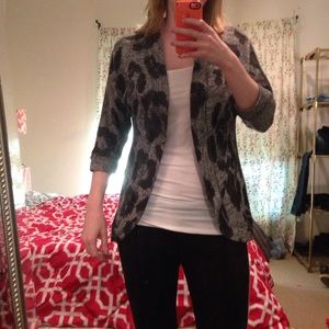 Animal print cardigan