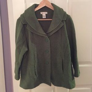 Green wool jacket
