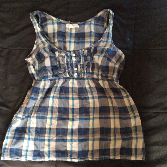 Blue and white plad Aeropostale tanktop