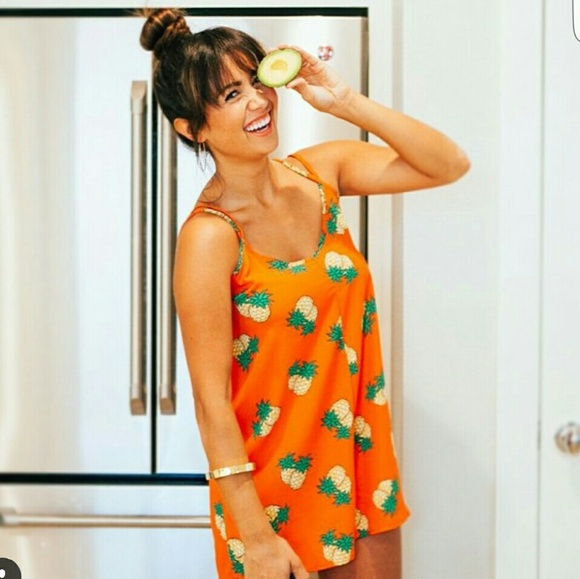 Orange pineapple romper