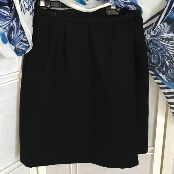 Black mini wrap skirt