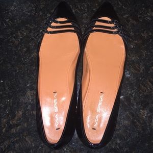 Via Spiga Black Leather Flats