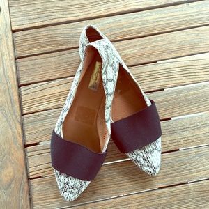 Halogen faux snake skin flats
