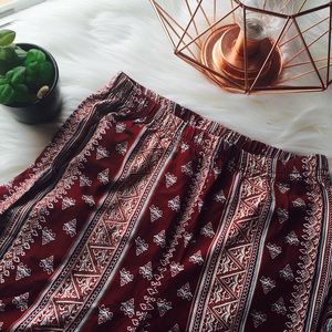 Printed Wide Leg Pants