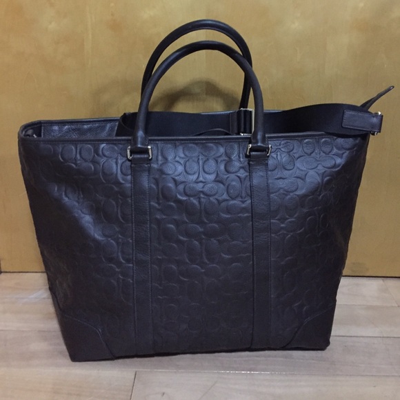 Coach Large Leather Weekender Tote Bag
