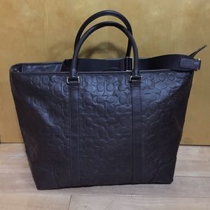 Coach Large Leather Weekender Tote Bag