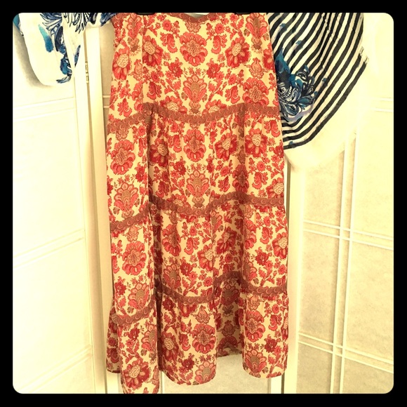 Boho floral skirt