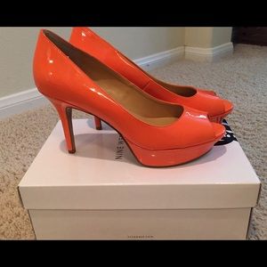 Orange Nine West shoes