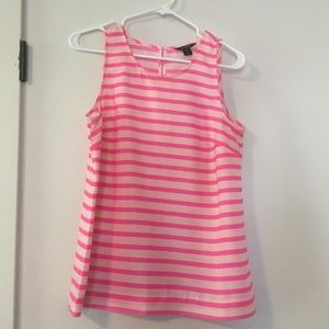J. Crew pink striped tank top
