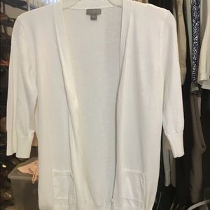 I.Jill white button down cardigan. New. Size Small
