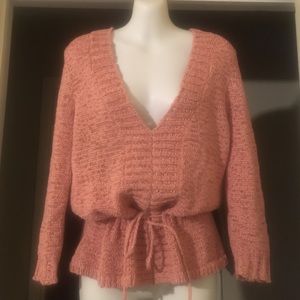 Pink cardigan/sweater