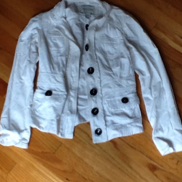 White House black market white corduroy jacket