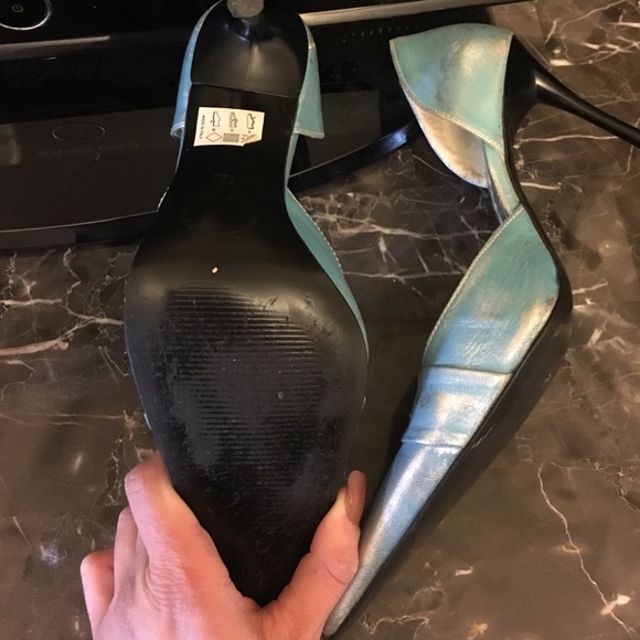 Stilettos shoes blue heels - Picture 2 of 4