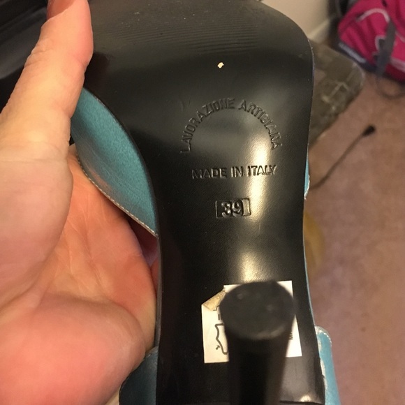 Stilettos shoes blue heels - Picture 3 of 4