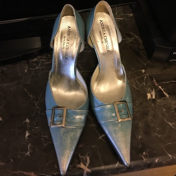 Stilettos shoes blue heels - Picture 4 of 4