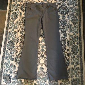 Gray stretch cotton pants