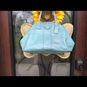 Rare  "tiffany blue" Authentic Coach Handbag