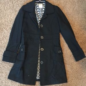 Tulle Black Pea Coat from Nordstrom