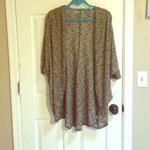 Open cardigan sweater