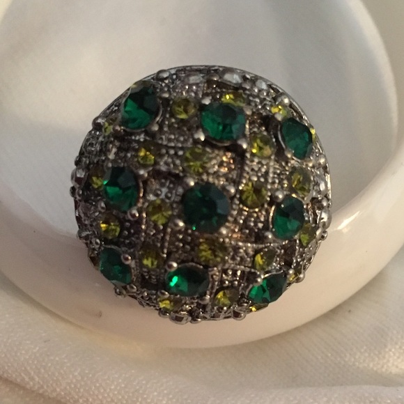 Green statement ring