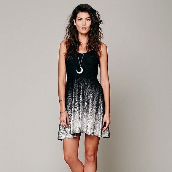 Free People Ombré Foil Dress