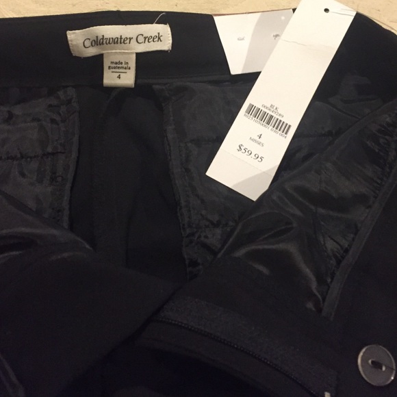 Coldwater creek black pants, bootleg. NWT - Picture 2 of 4