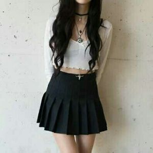 Sz S American Apparel Black Tennis Skirt