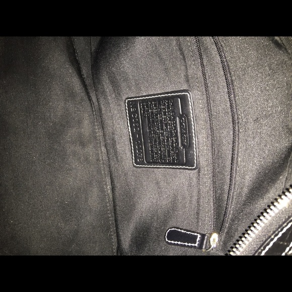 Rare gray and black original print Coach Handbag - Picture 3 of 4