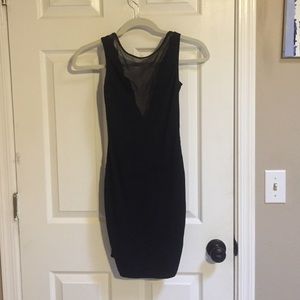 Sexy black body con dress