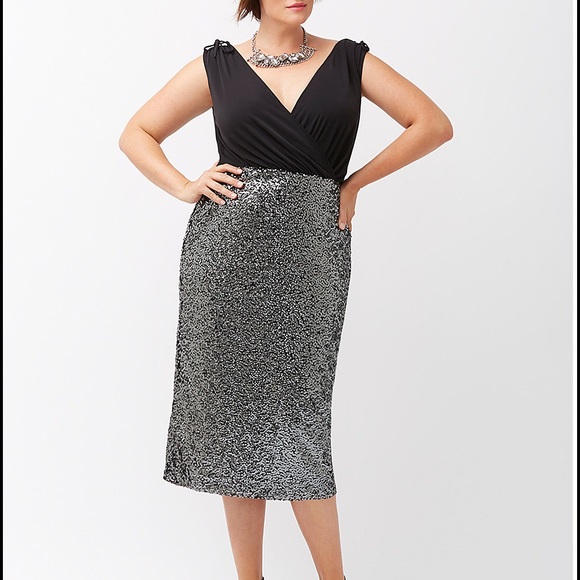 Lane Bryant size 18 NWT black sequin dress