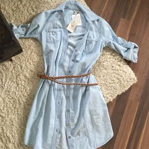 Guess Adaline Chambray Shirtdress