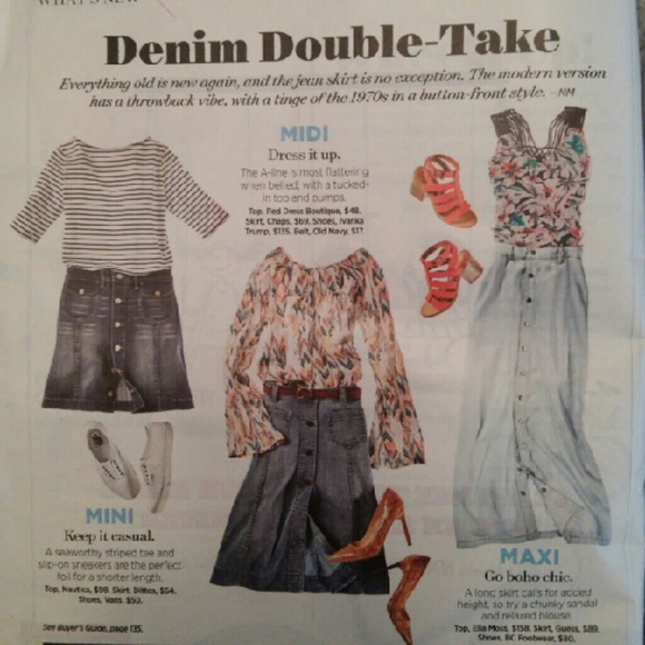 On Trend - Denim Button-Front Skirt - Picture 3 of 4