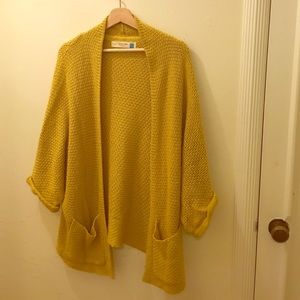 Mustard Yellow Open Front Cardigan