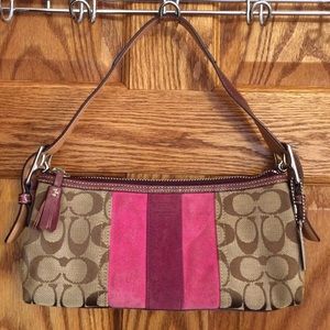 Coach Signature Demi Suede Stripe Bag