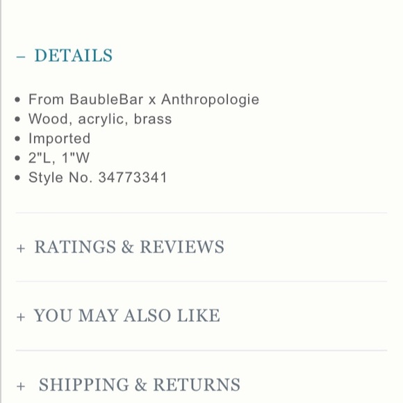 NWT Anthropologie x Bauble bar Flamenco Teardrop - Picture 3 of 4