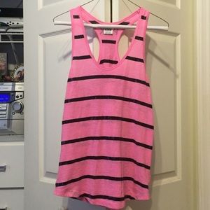 Victoria's Secret pink and black tank top size XS