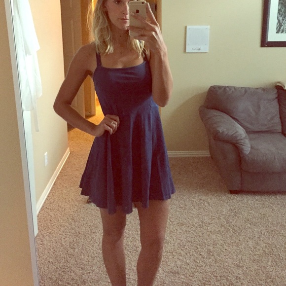 Cute. Flirty. Blue. Racerback dress.